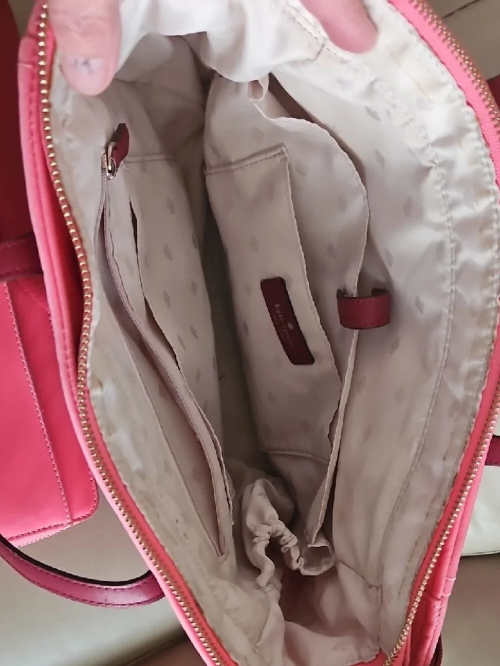 kate spade Pink Two-Tone Tote with Crossbody Strap And Matching Wallet - Picture 4 of 12